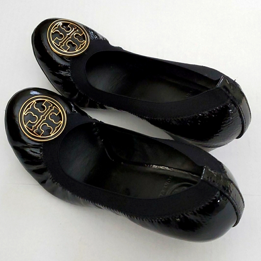 Tory Burch Caroline Patent Leather Wedges!